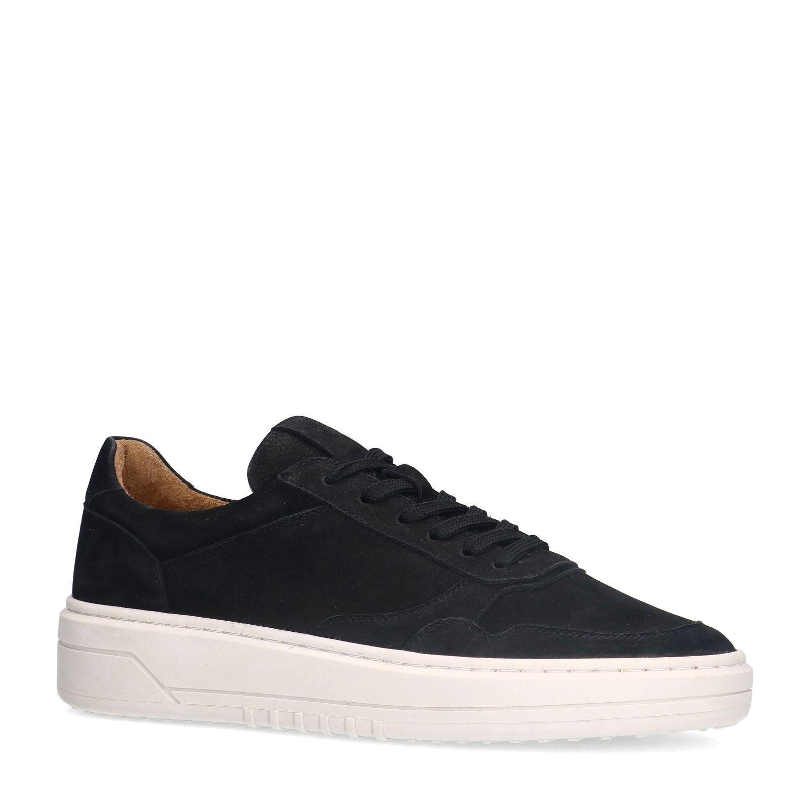 Schwarze Nubuk-Sneaker