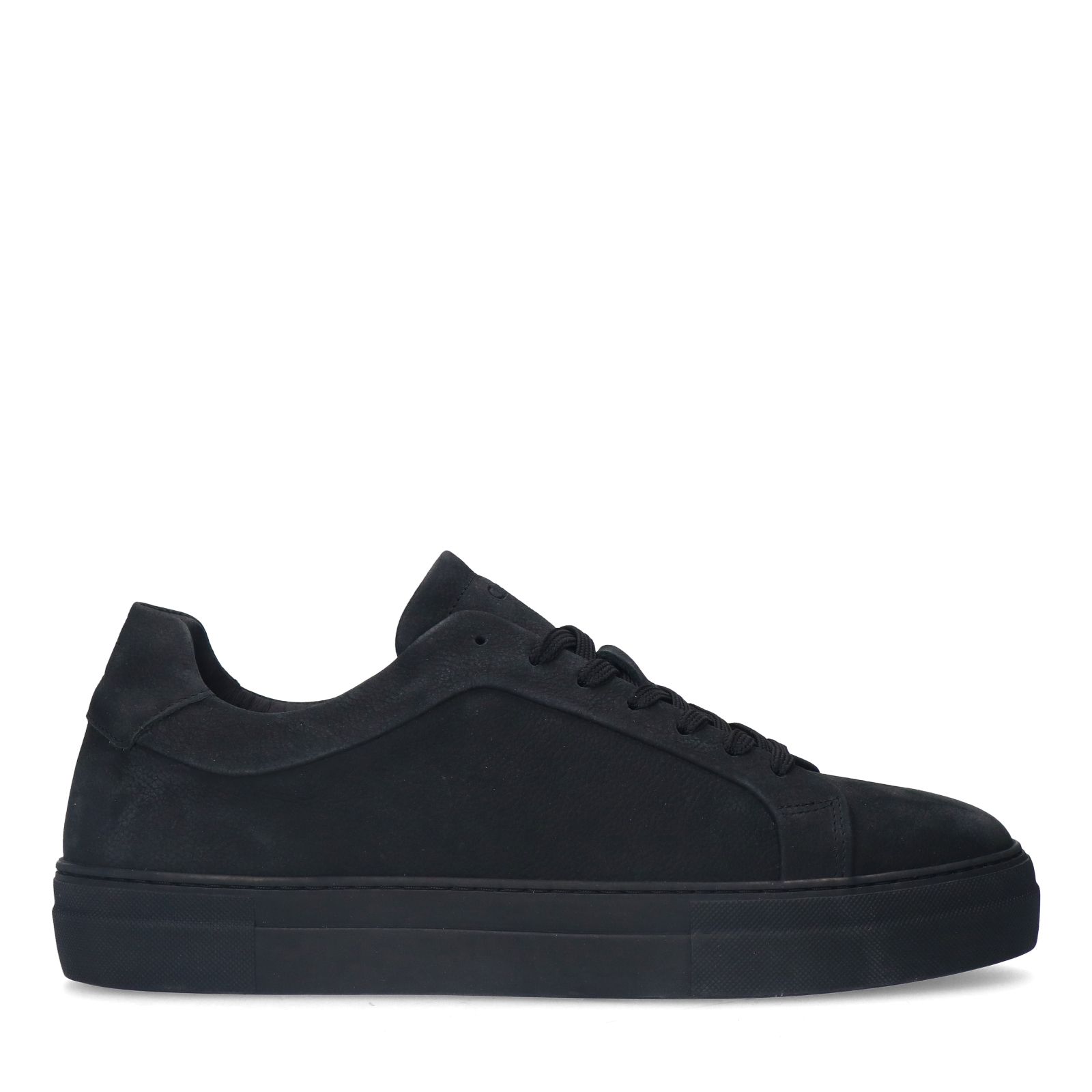 Schwarze Nubuk-Sneaker