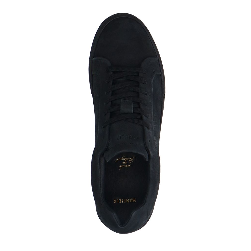 Schwarze Nubuk-Sneaker