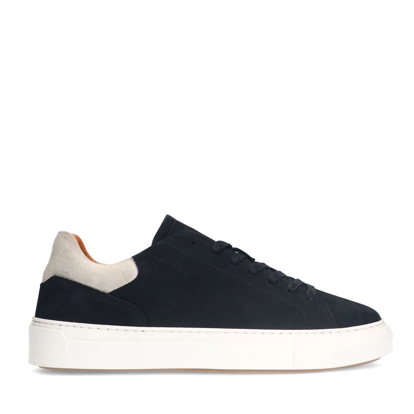 Zwarte nubuck sneakers met grijze details
