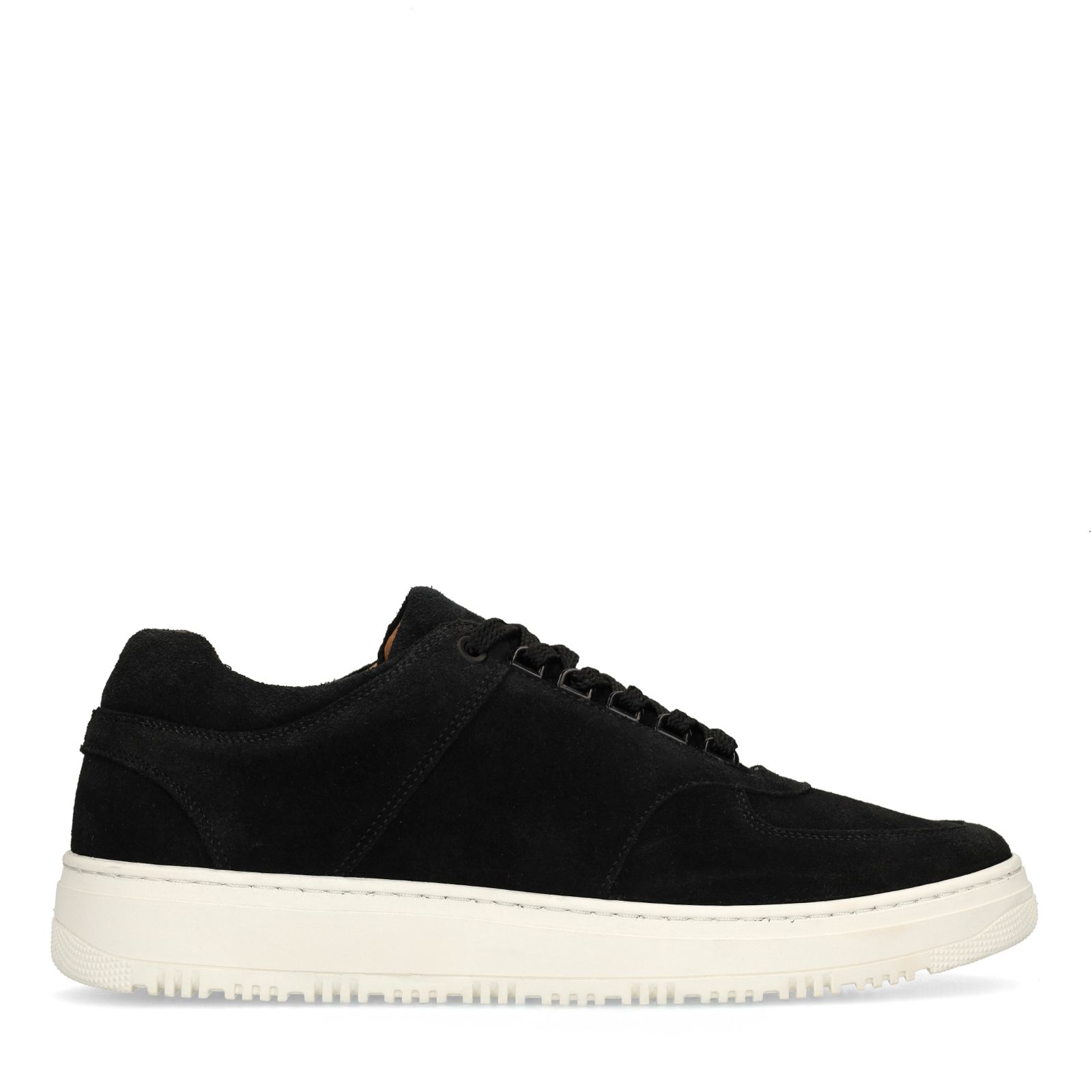 Schwarze Veloursleder-Sneaker