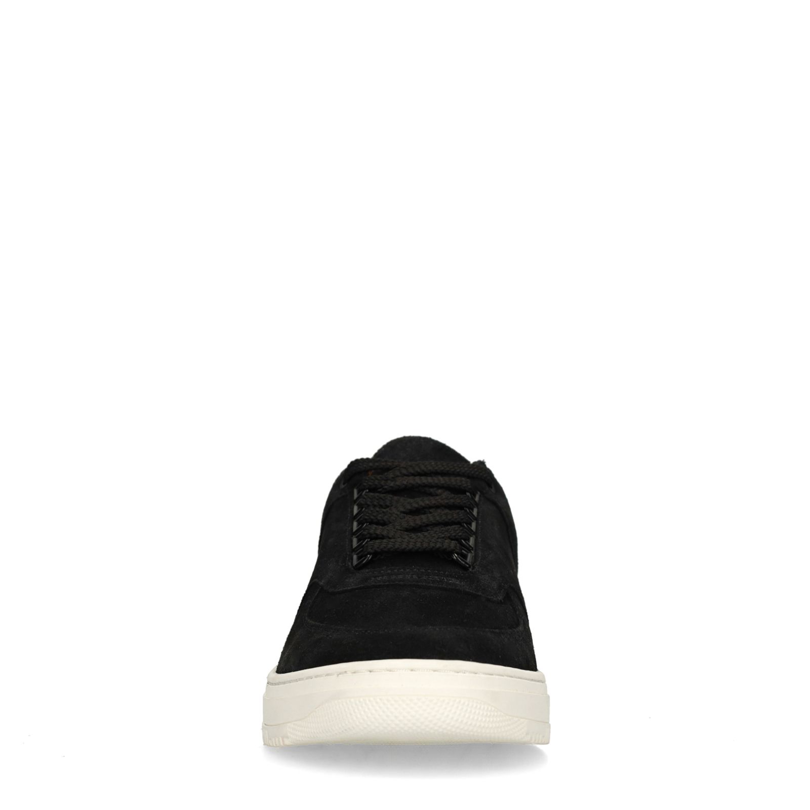 Schwarze Veloursleder-Sneaker