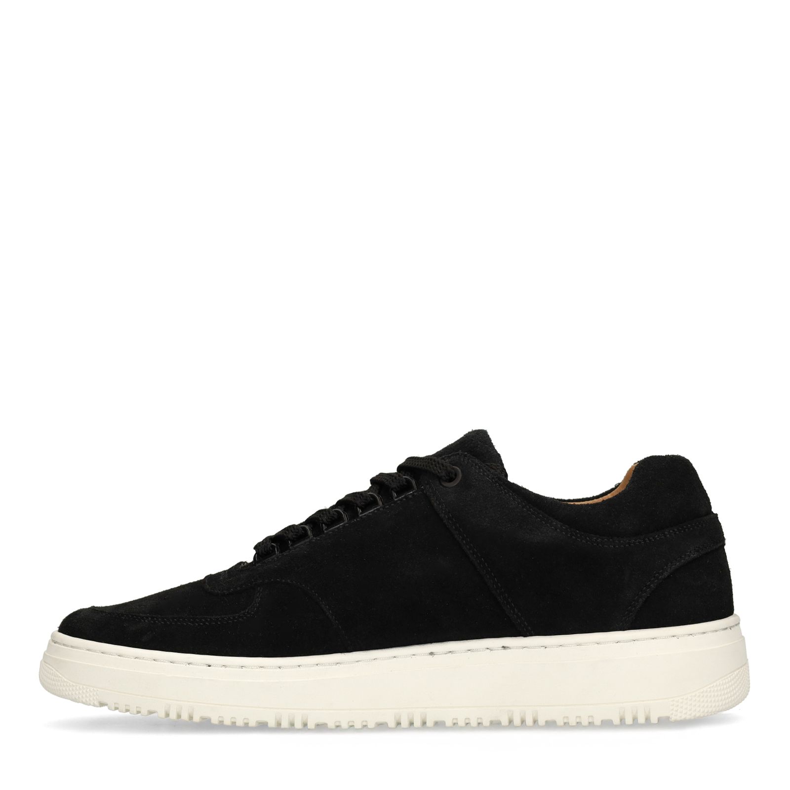 Schwarze Veloursleder-Sneaker