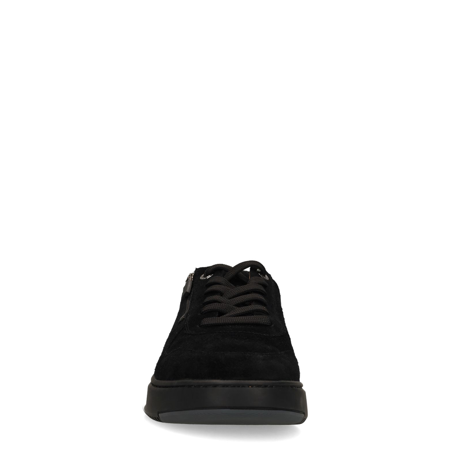 Schwarze Veloursleder-Sneaker