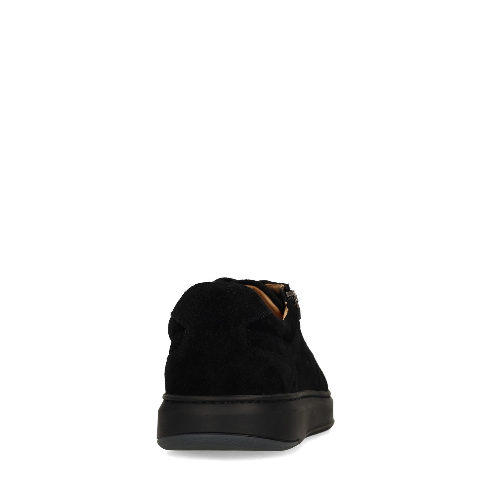 Schwarze Veloursleder-Sneaker