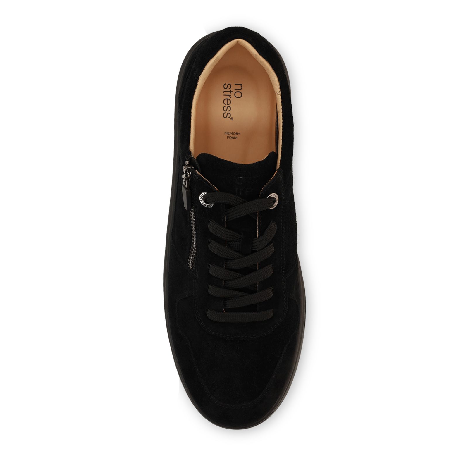 Schwarze Veloursleder-Sneaker