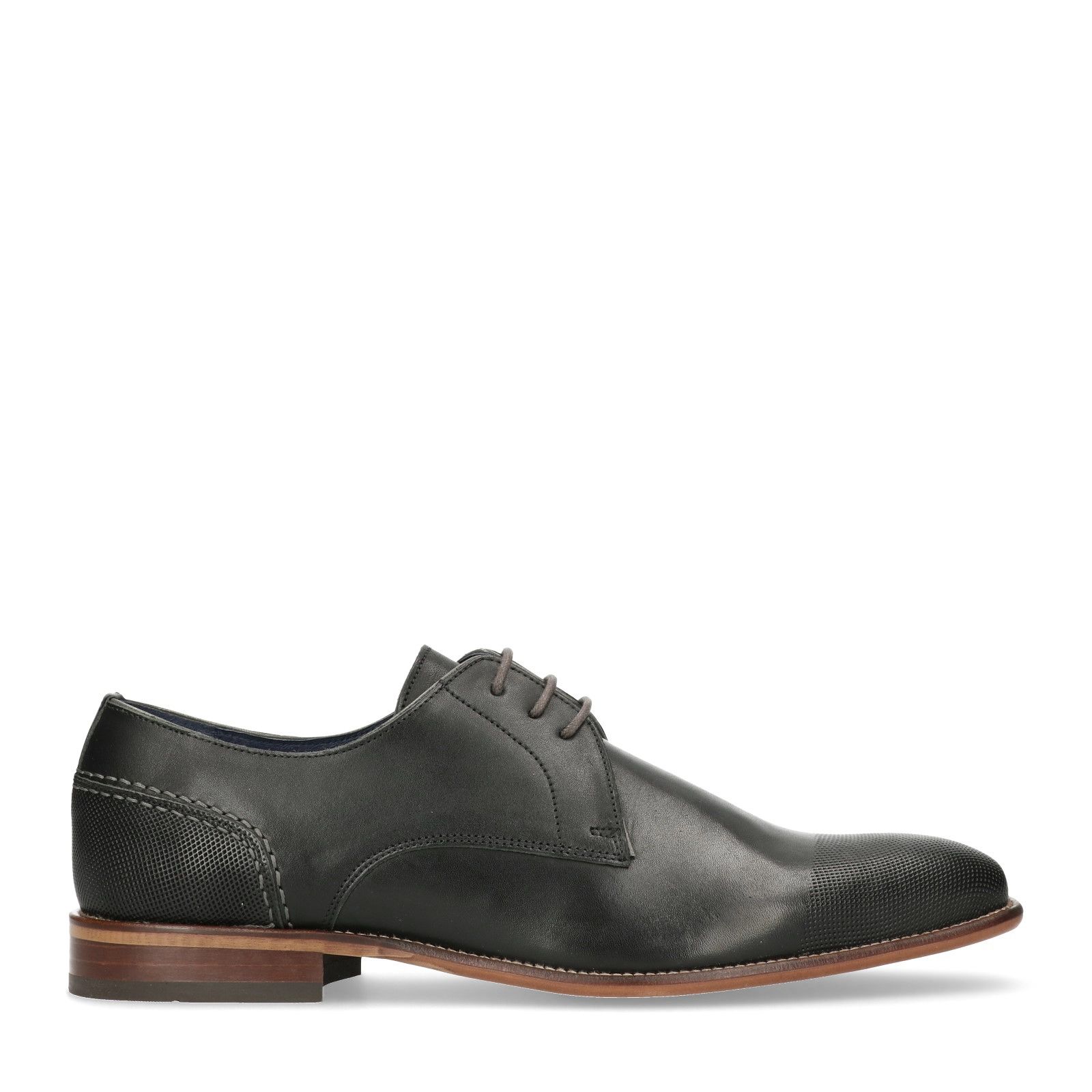 Zwarte leren veterschoenen