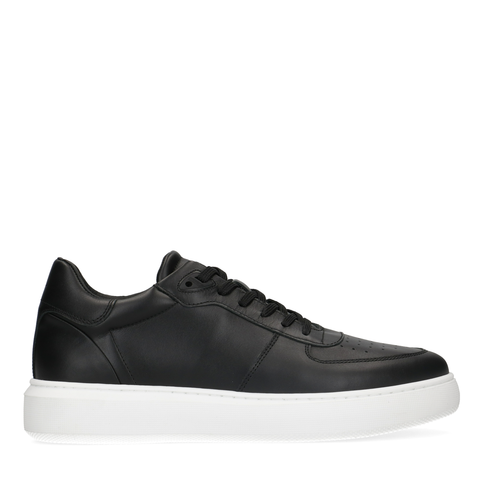 Zwarte leren sneakers Lage sneakers Manfield Manfield - Main Image