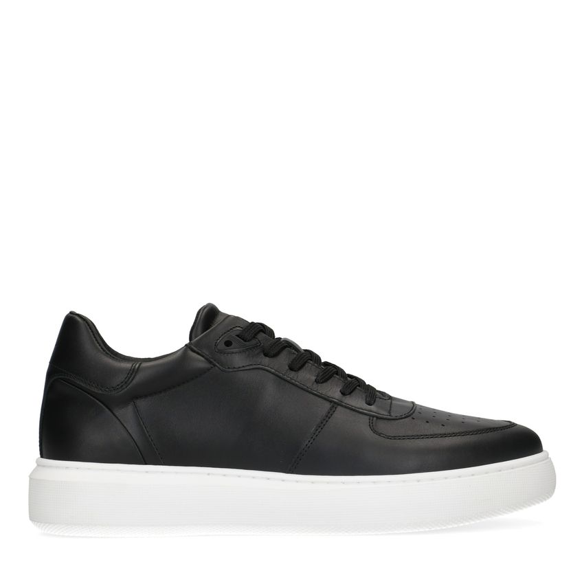 Schwarze Ledersneaker