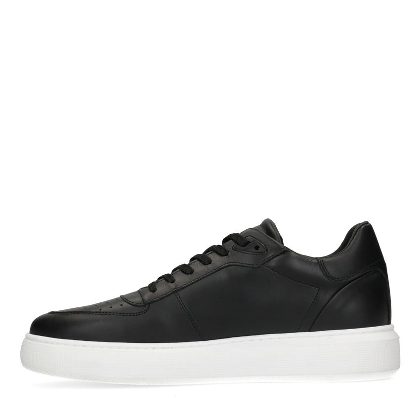 Schwarze Ledersneaker