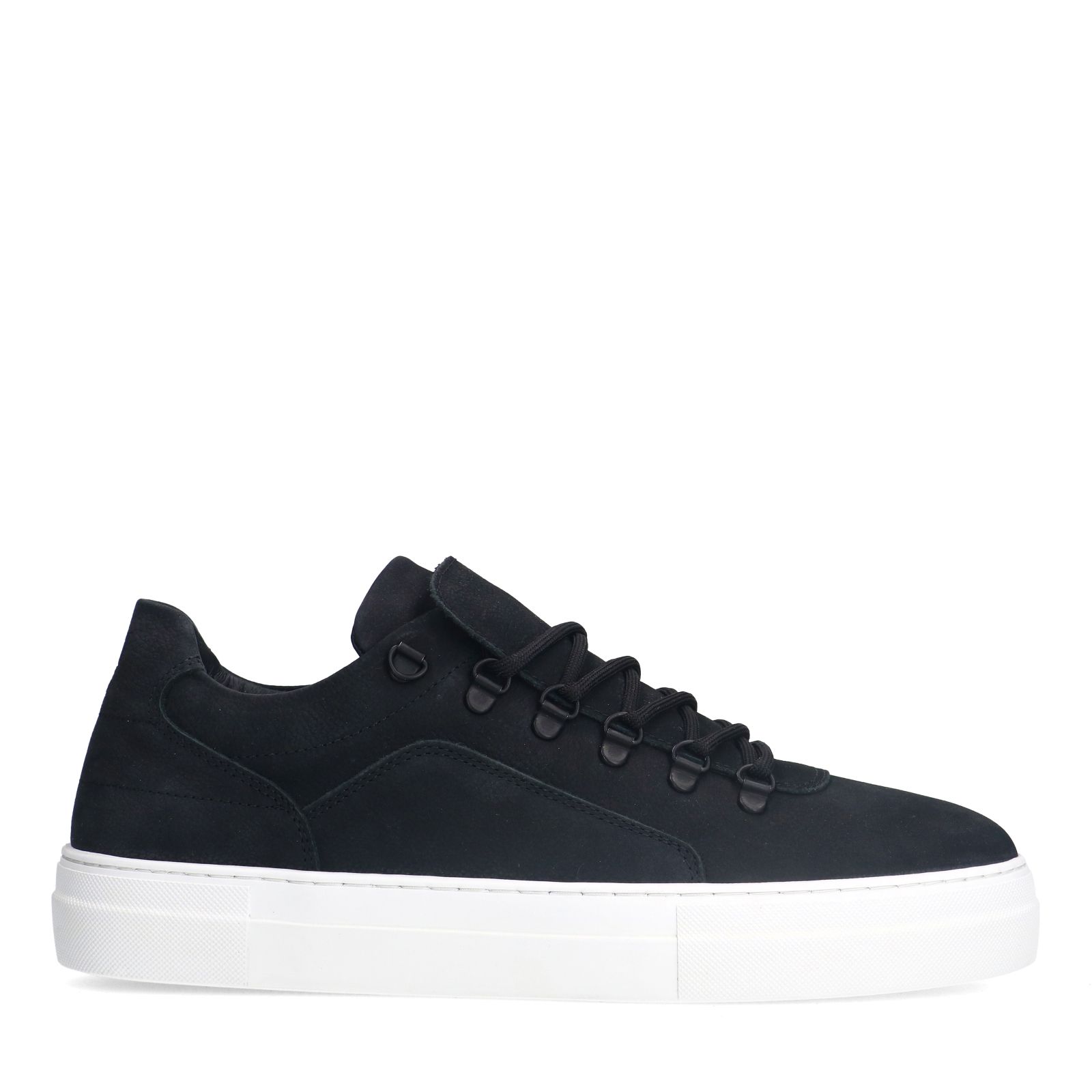Schwarze Veloursleder-Sneaker