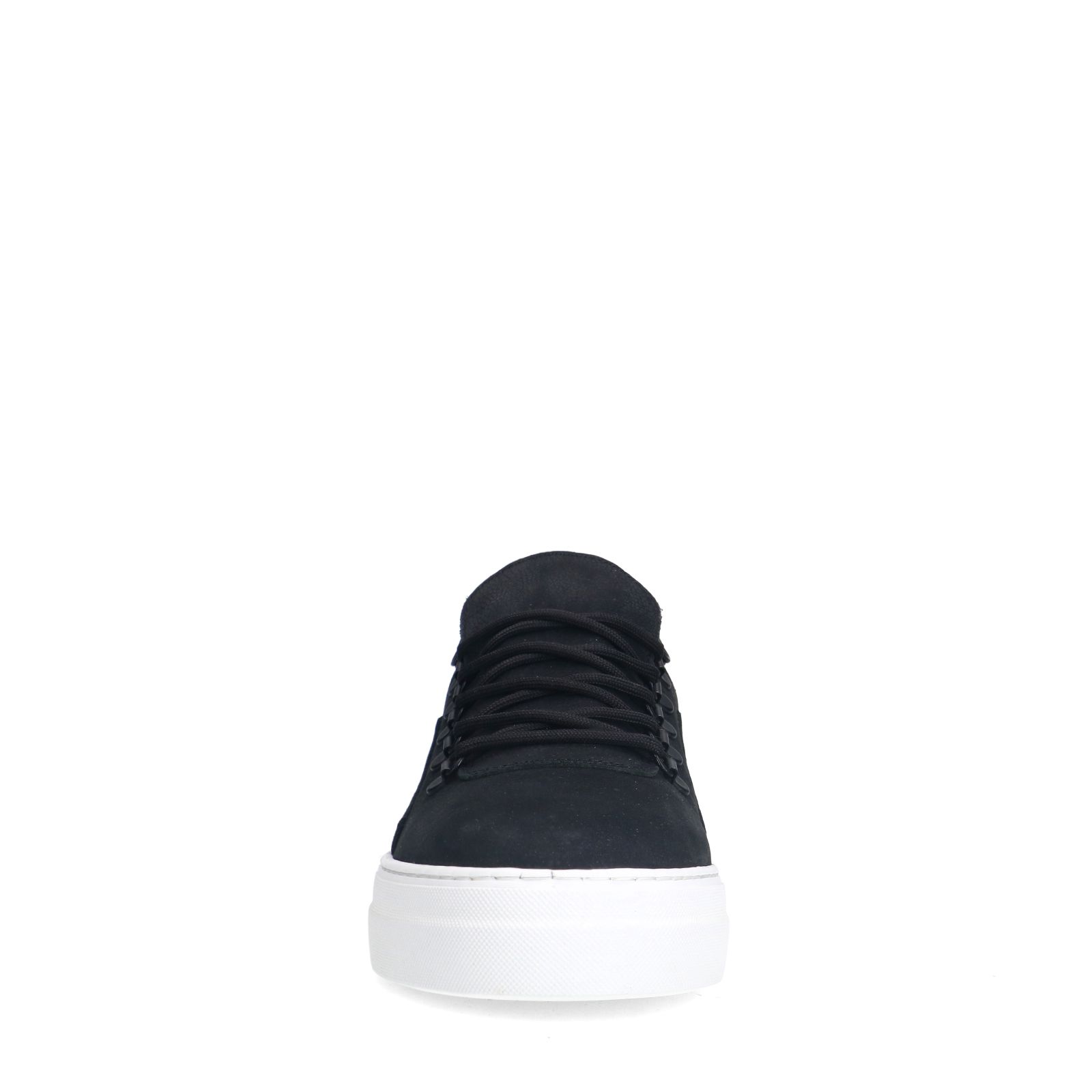 Schwarze Veloursleder-Sneaker