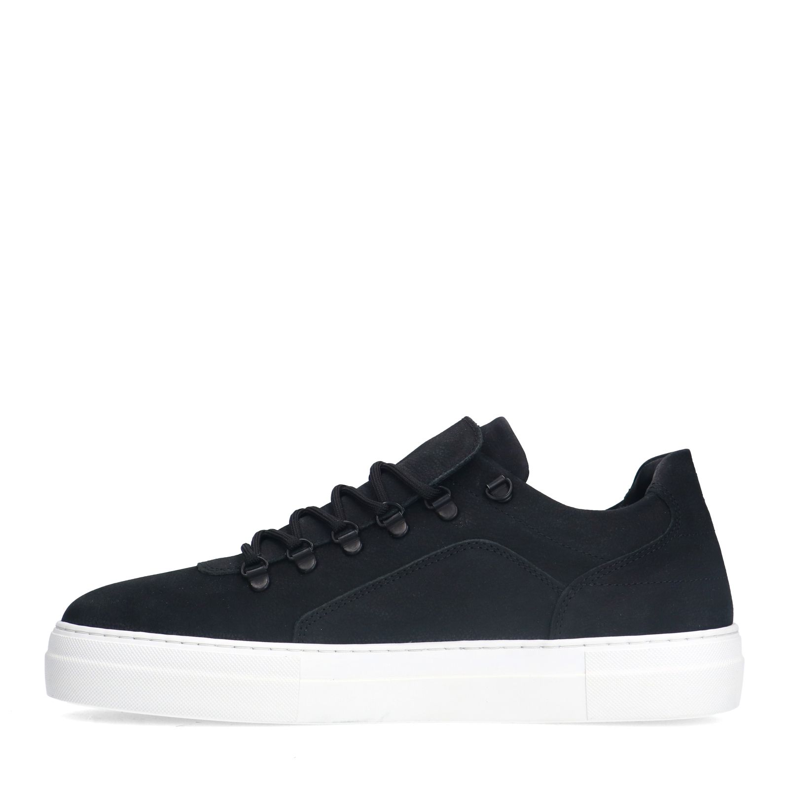 Schwarze Veloursleder-Sneaker