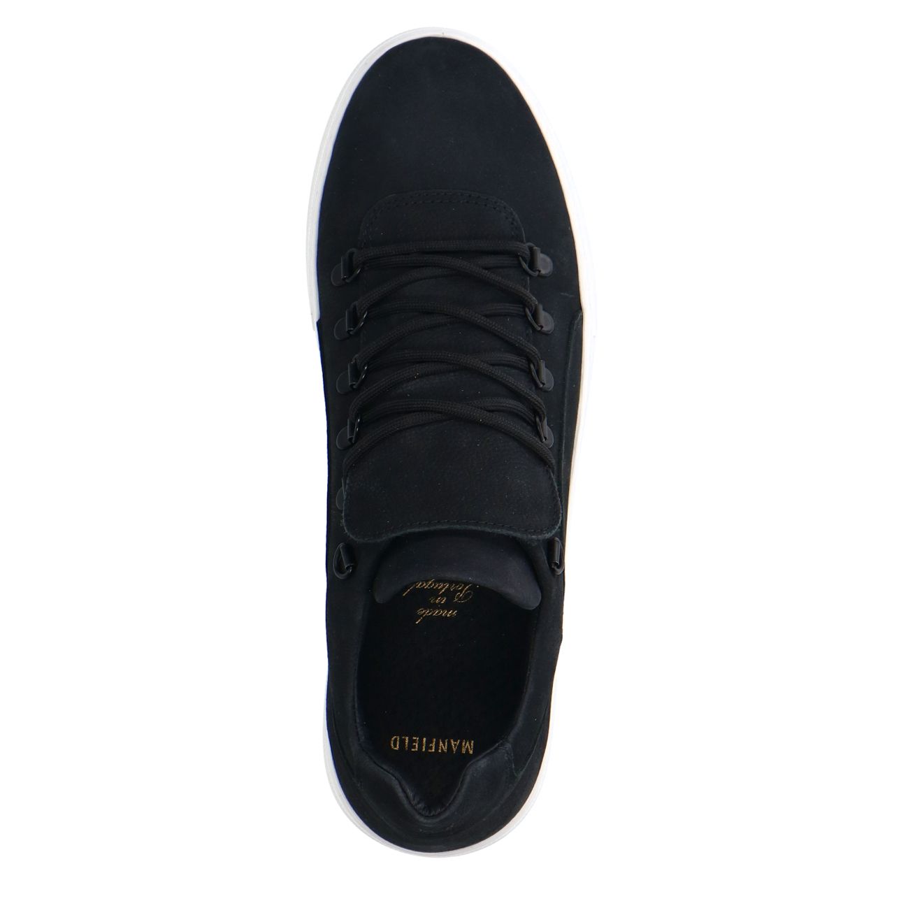 Schwarze Veloursleder-Sneaker