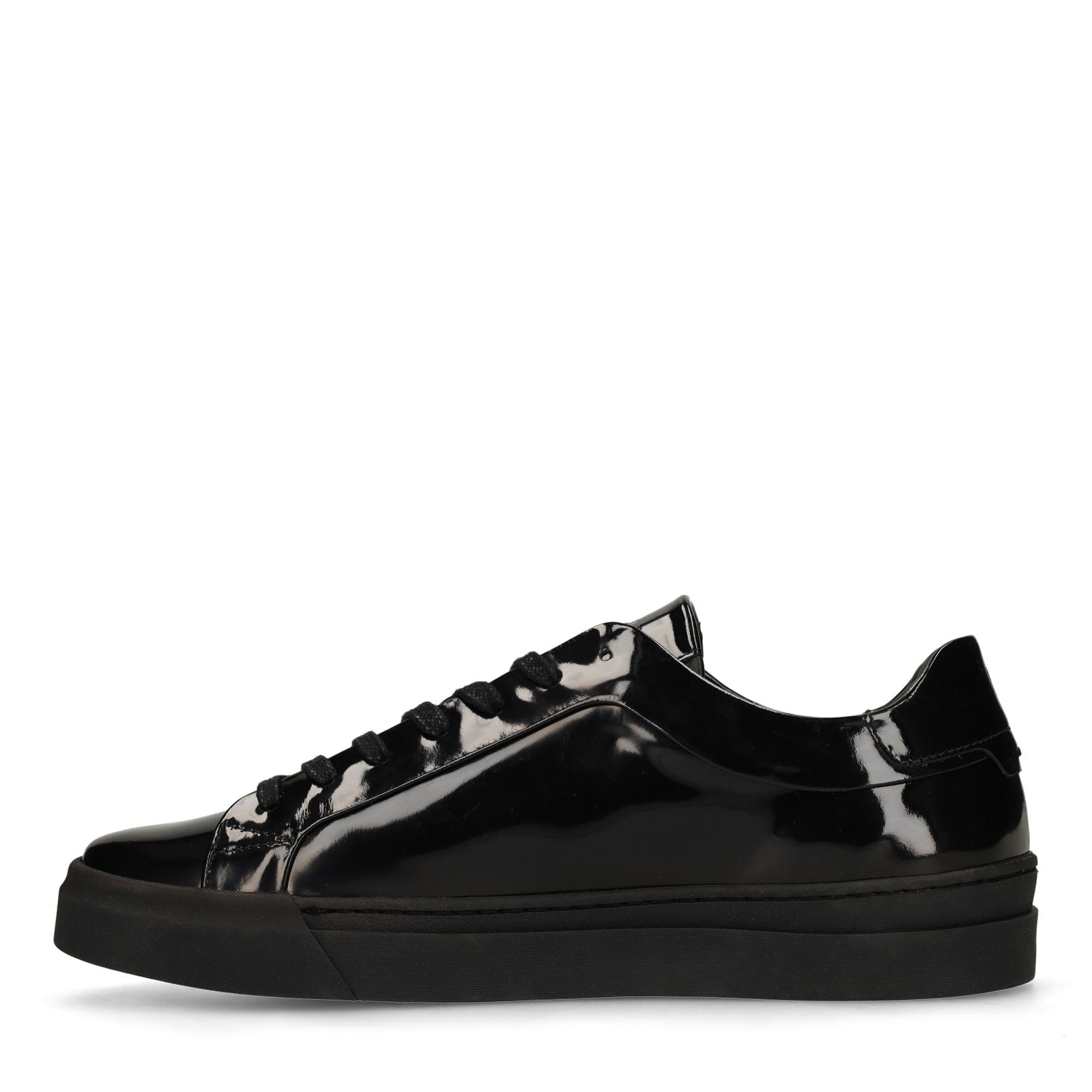 Zwarte lakleren sneakers