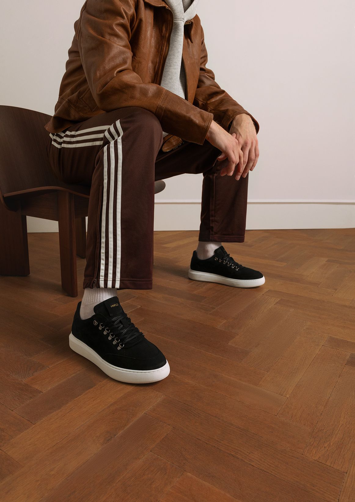 Zwarte nubuck sneakers