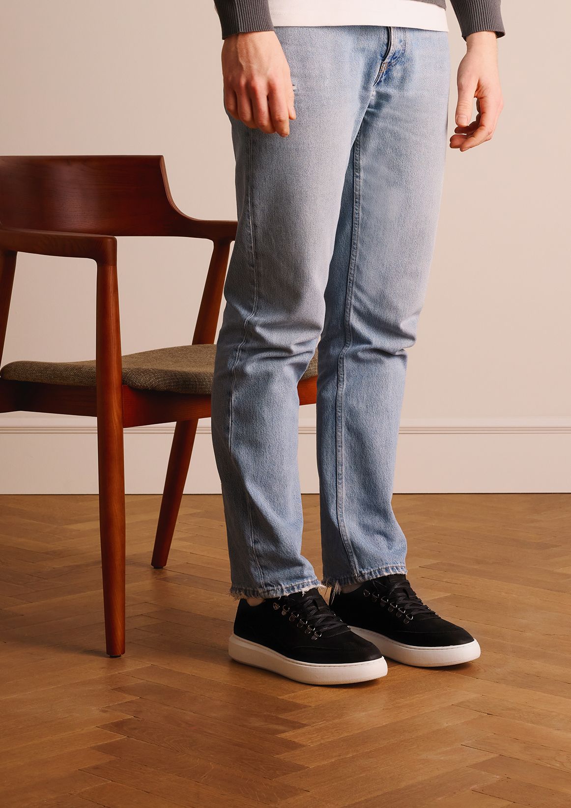 Zwarte nubuck sneakers