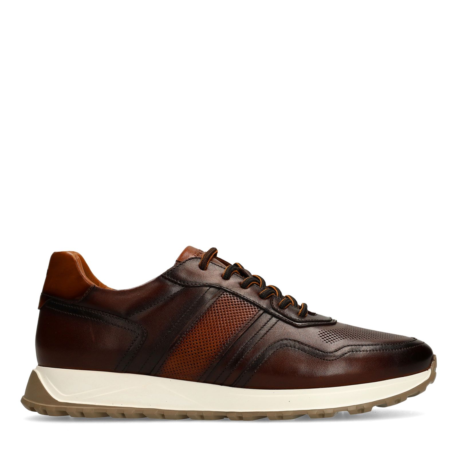 Bruine leren sneakers