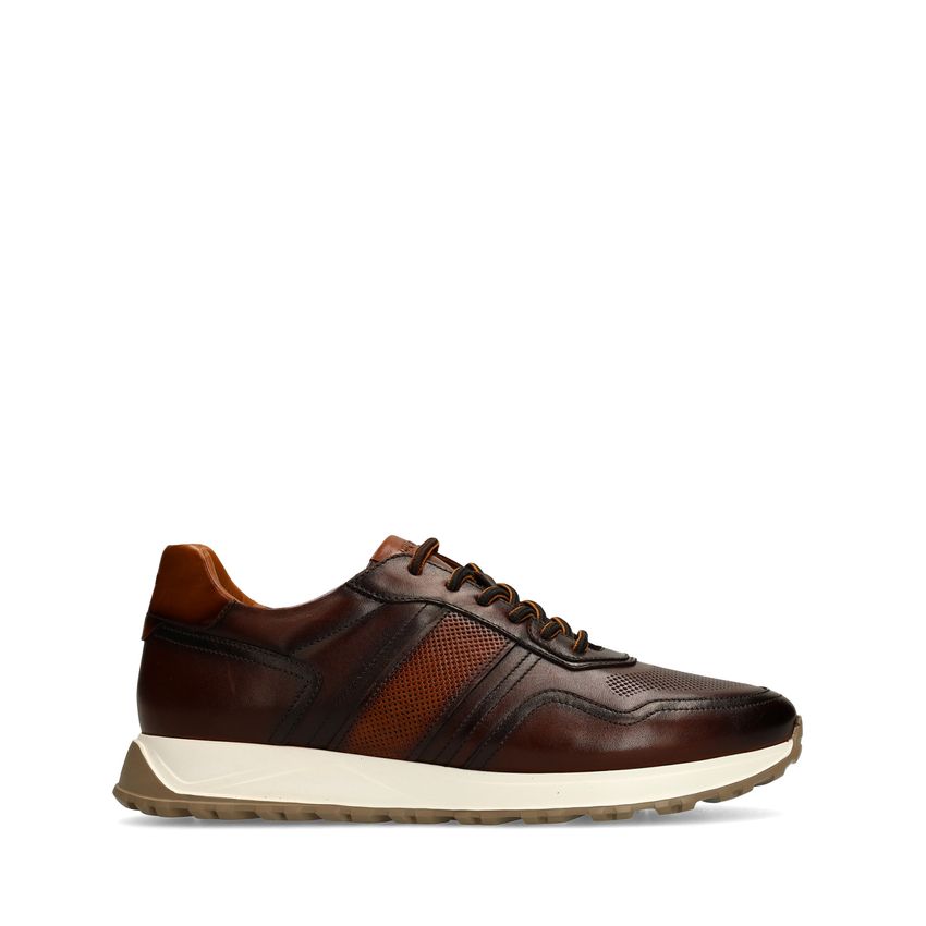 Bruine leren sneakers