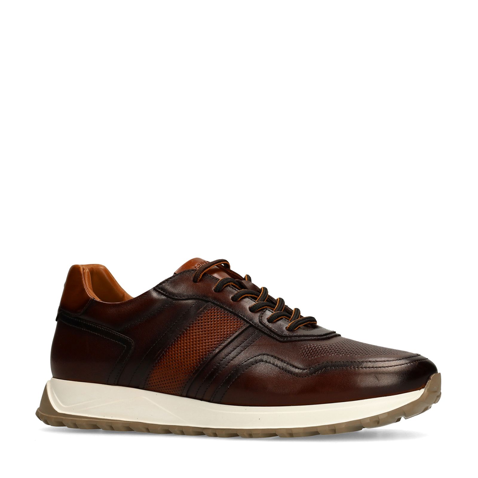 Bruine leren sneakers