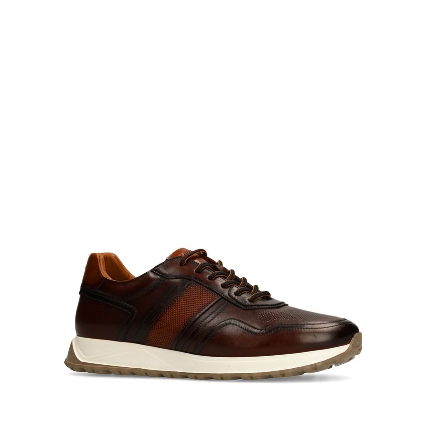 Bruine leren sneakers