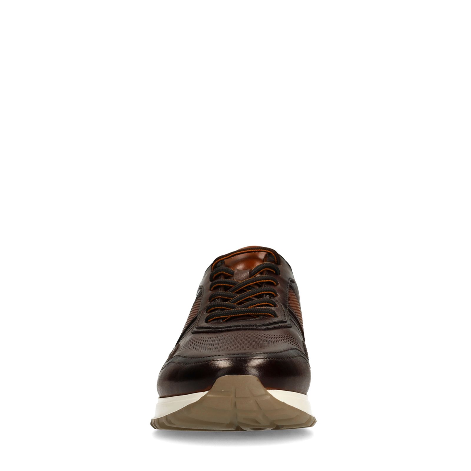 Bruine leren sneakers