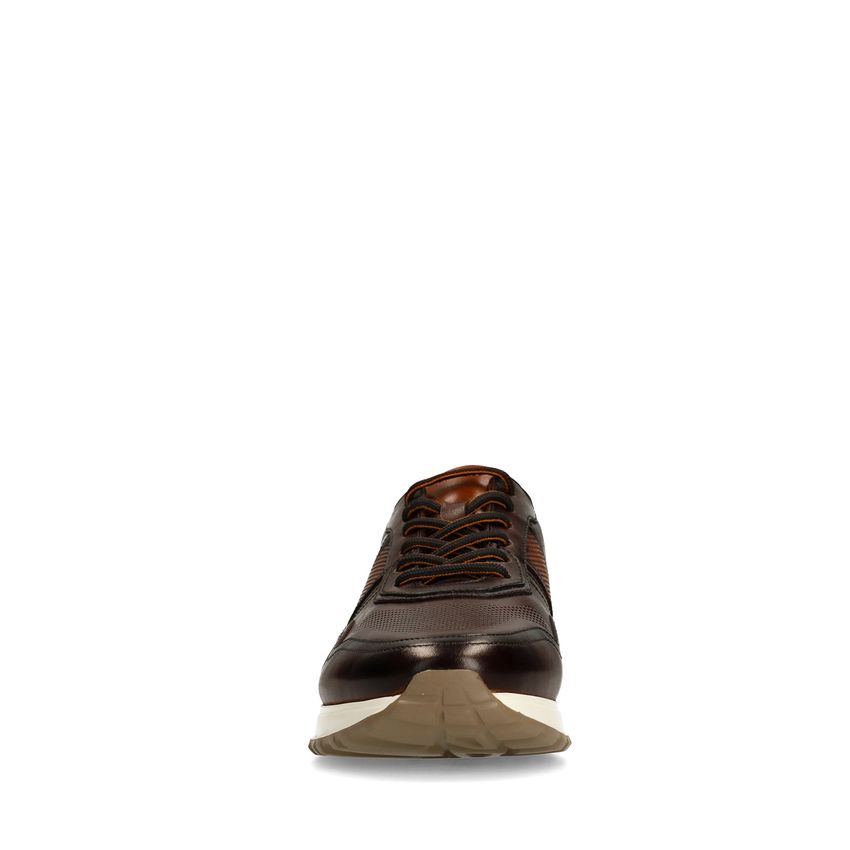 Bruine leren sneakers