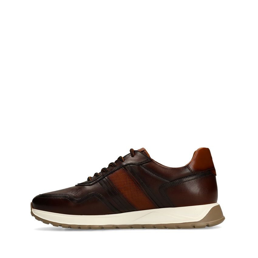 Bruine leren sneakers