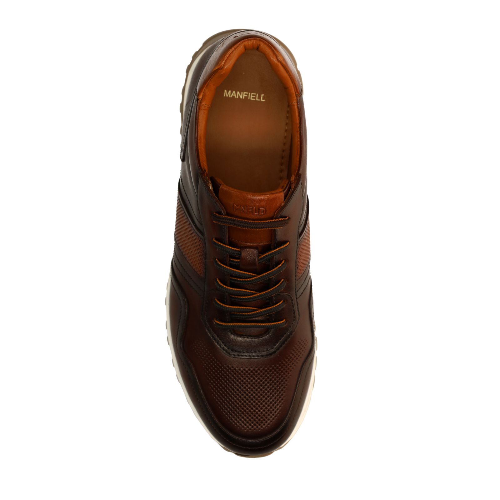 Bruine leren sneakers