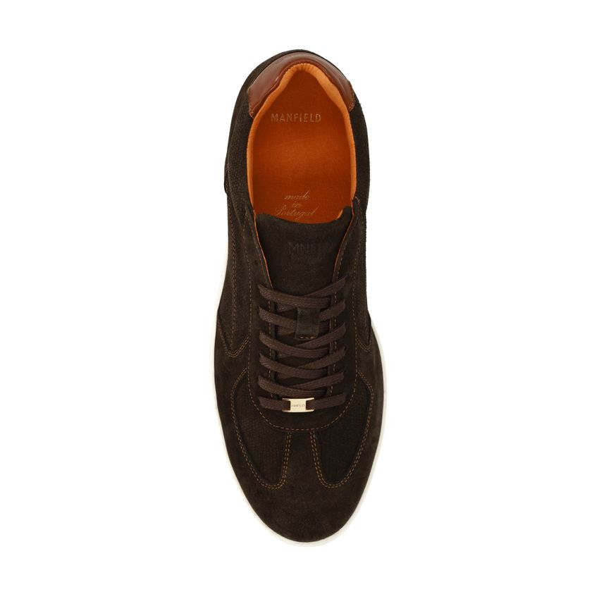 Bruine suède sneakers