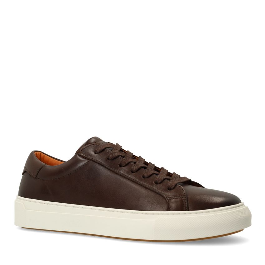 Bruine leren sneakers