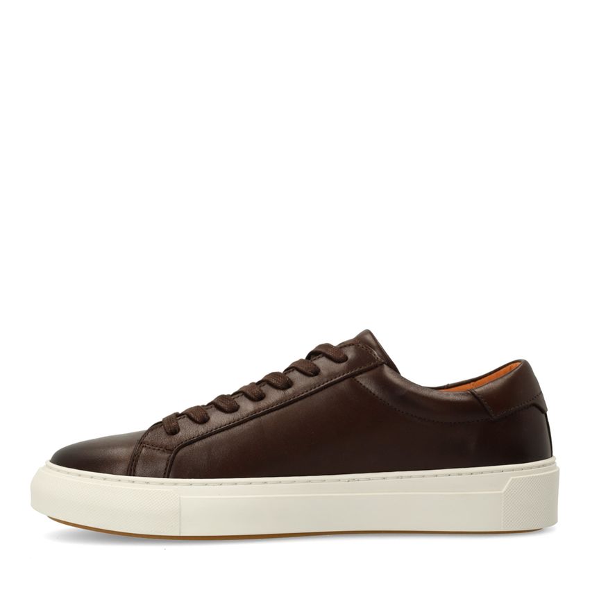 Bruine leren sneakers