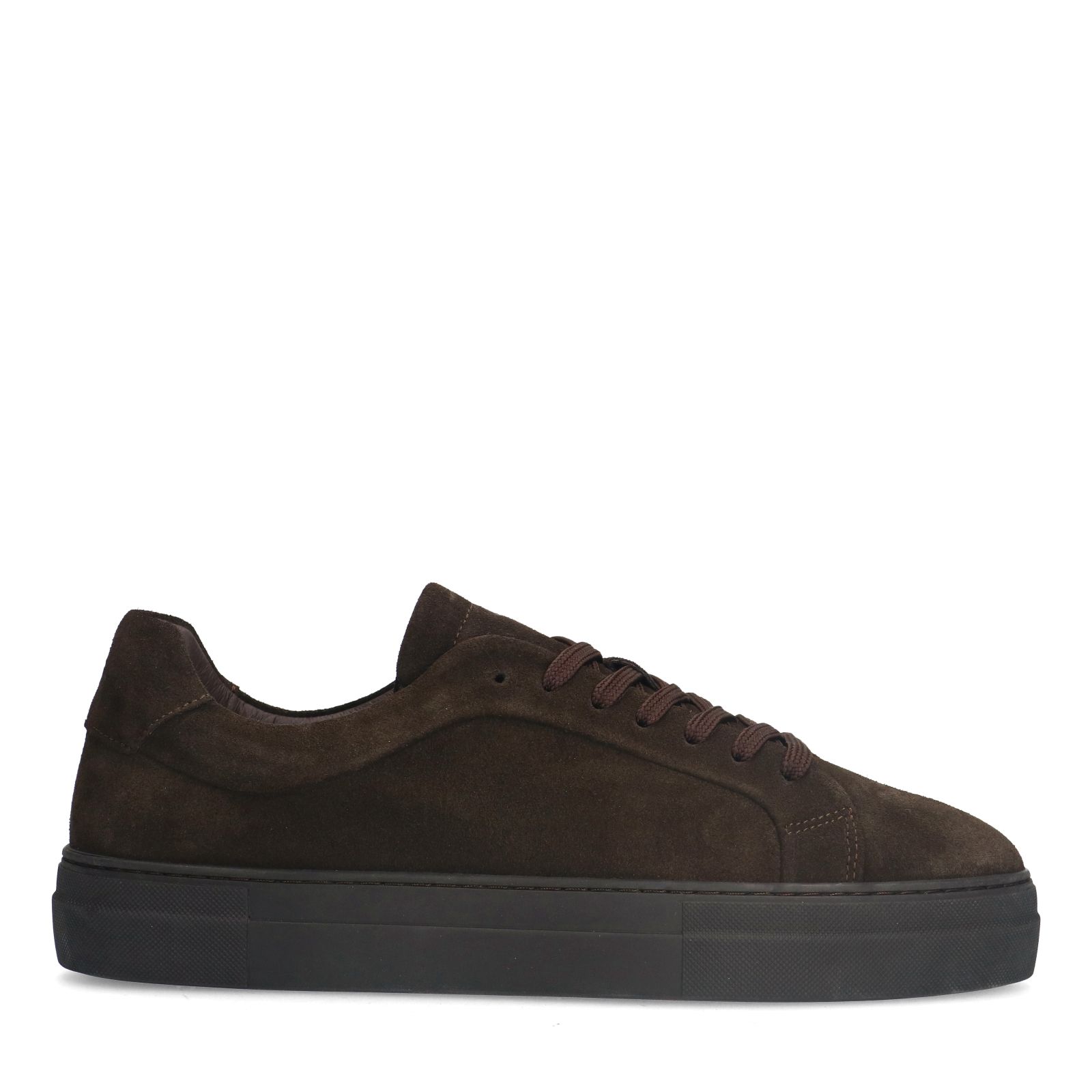 Donker bruine suède sneakers