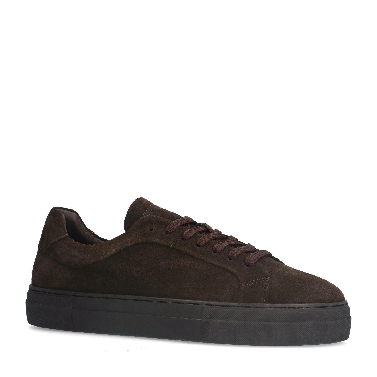 Donker bruine suède sneakers