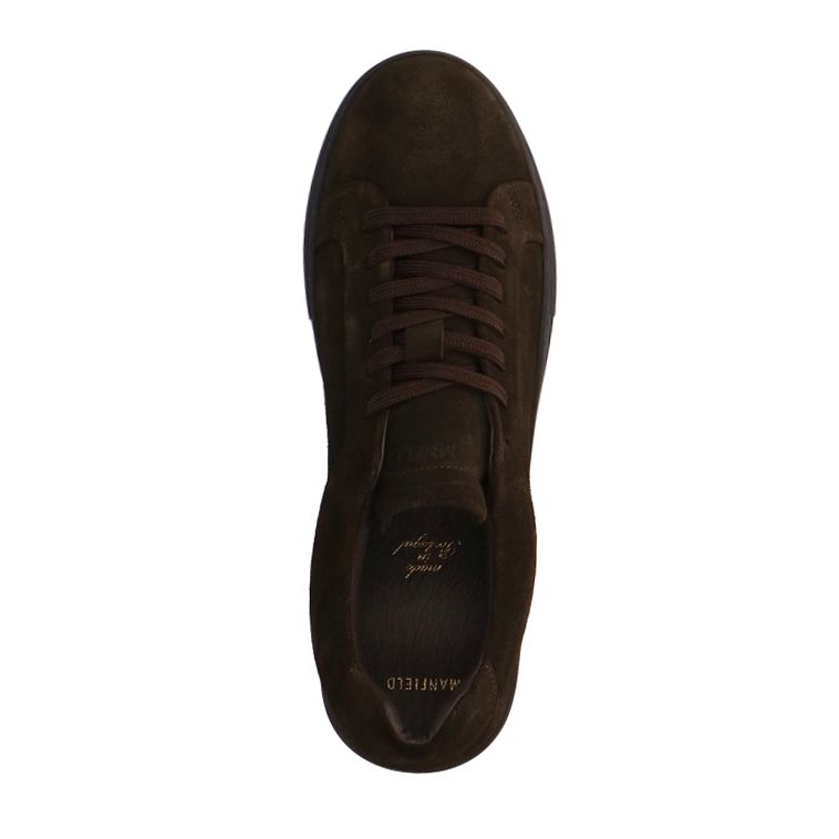 Donker bruine suède sneakers