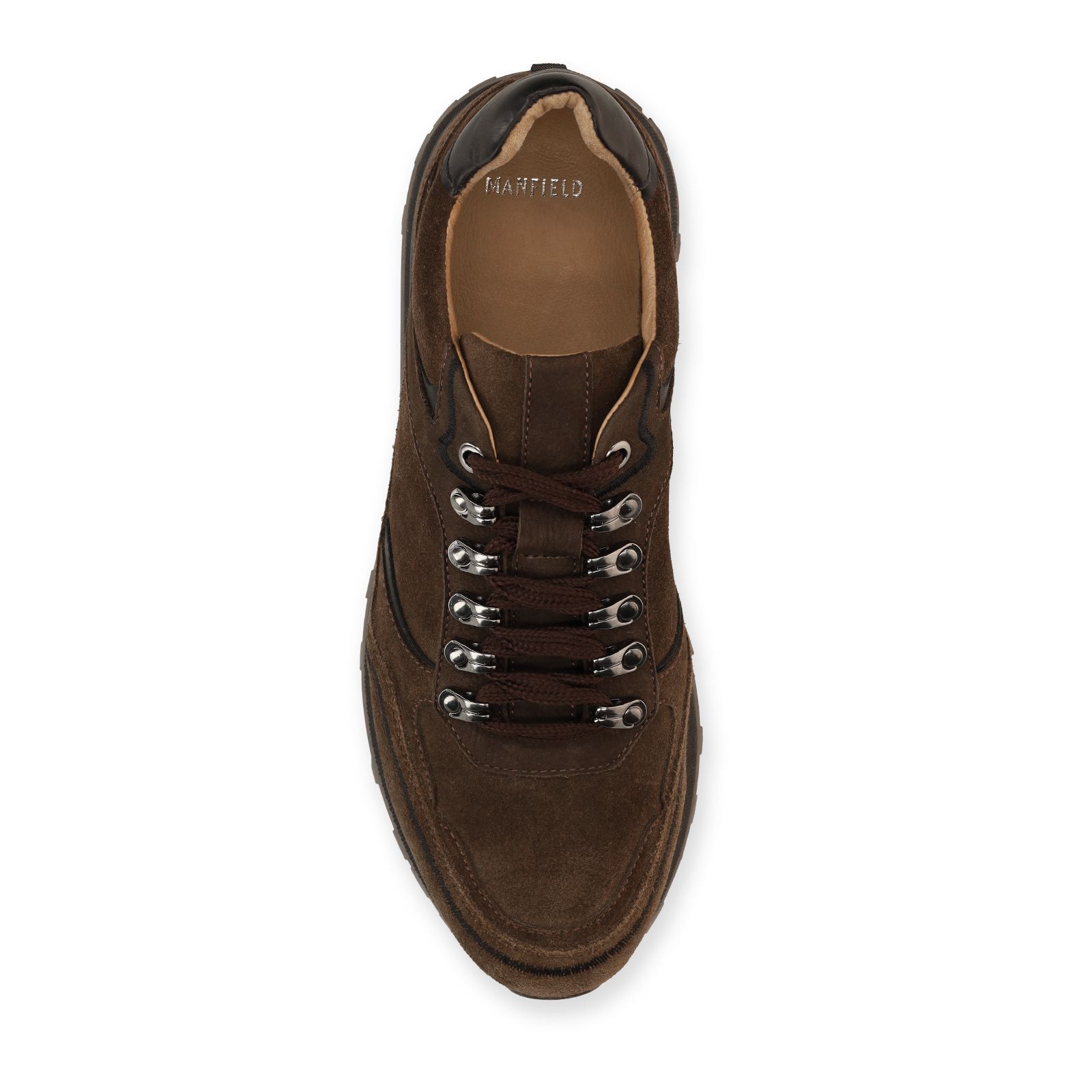 Braune Veloursleder-Sneaker