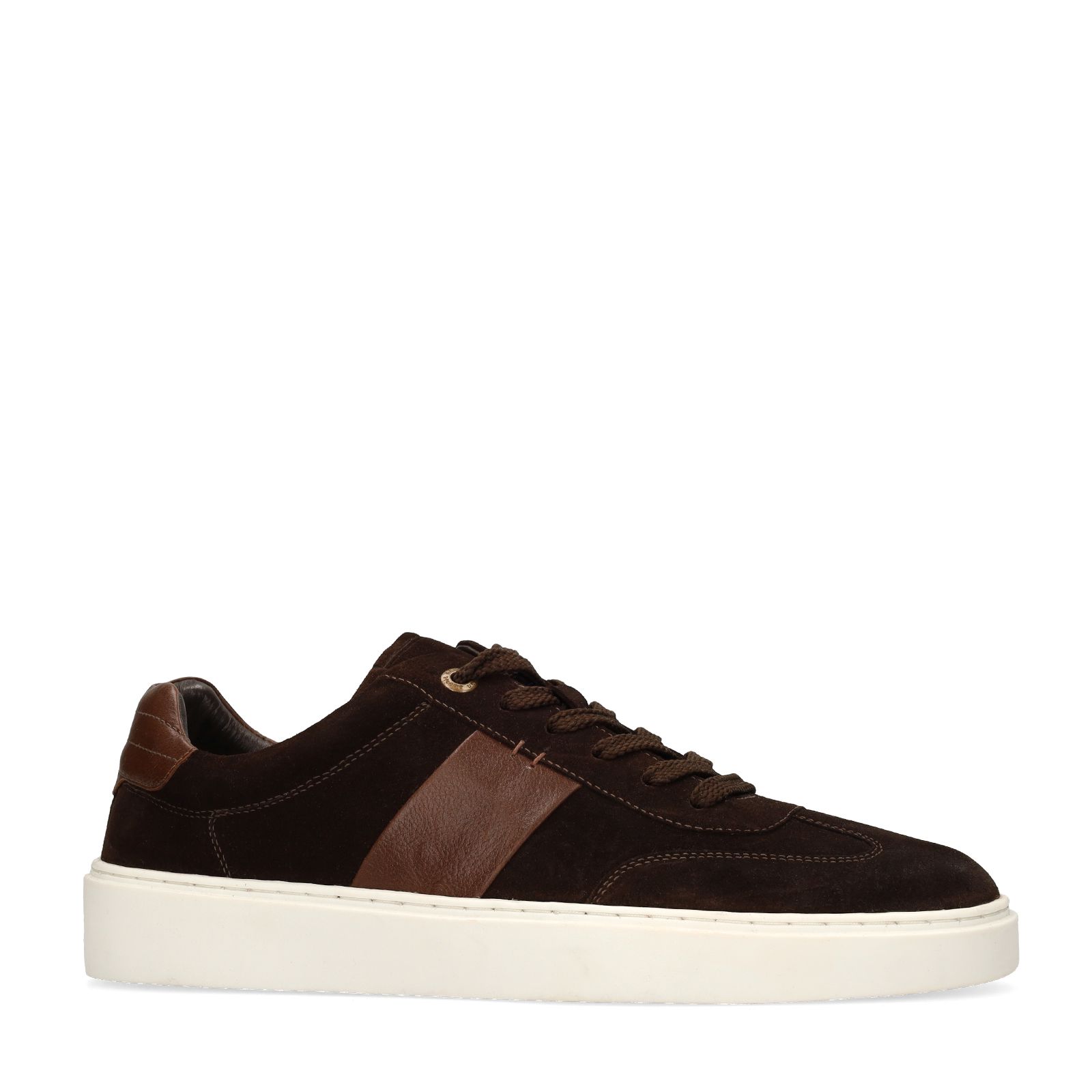 Donkerbruine suède sneakers