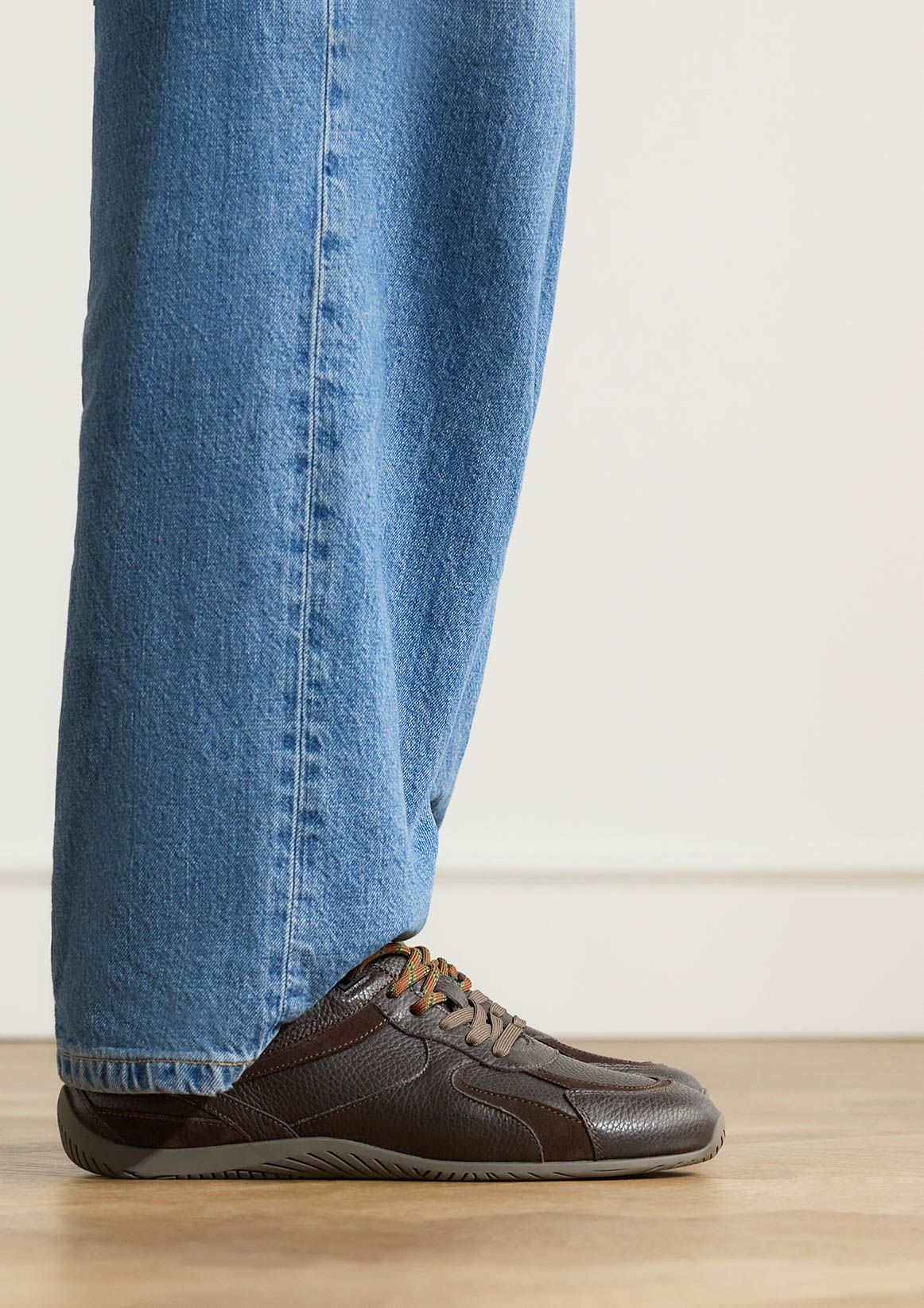 Bruine leren sneakers