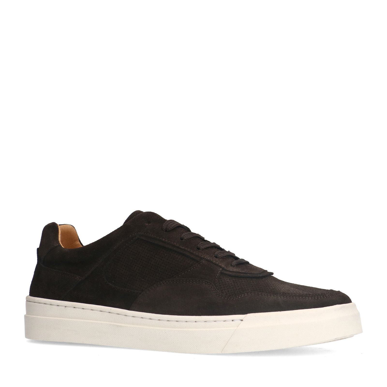 Donker bruine suède sneakers