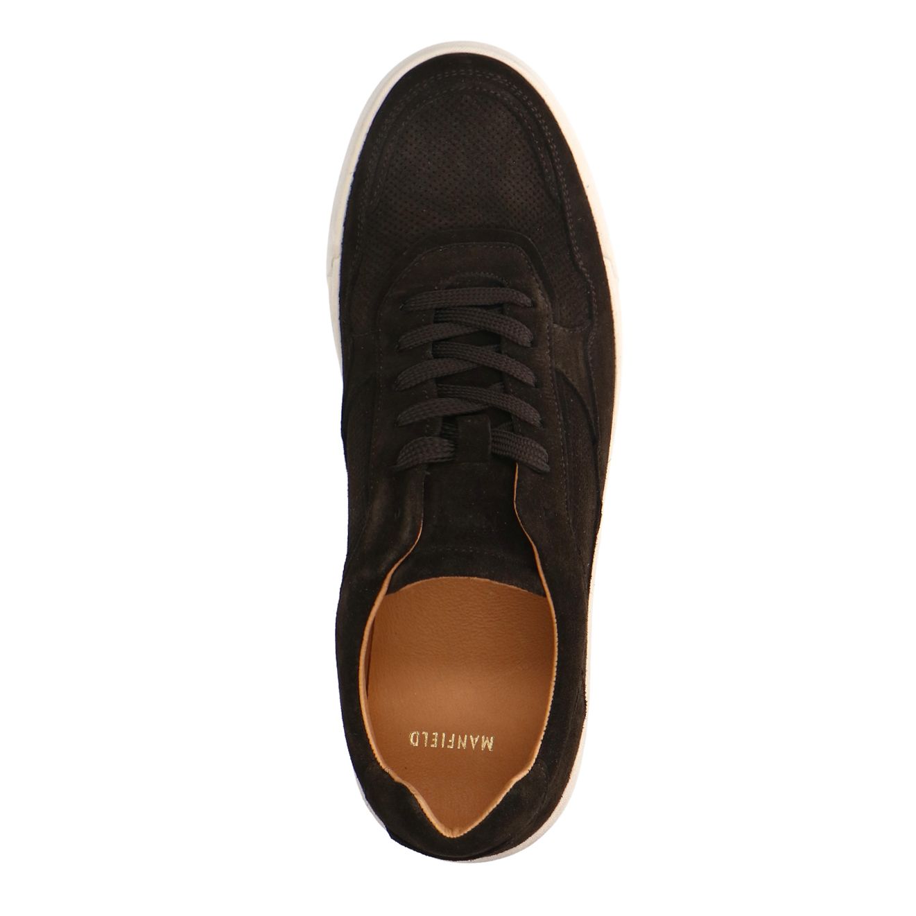 Donker bruine suède sneakers