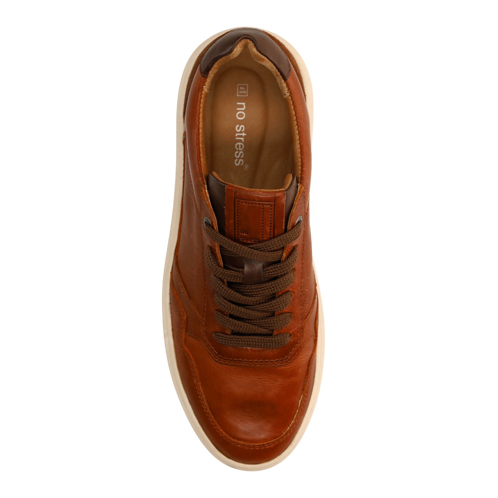 Cognac leren sneakers