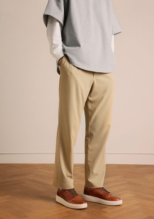 Cognac leren sneakers