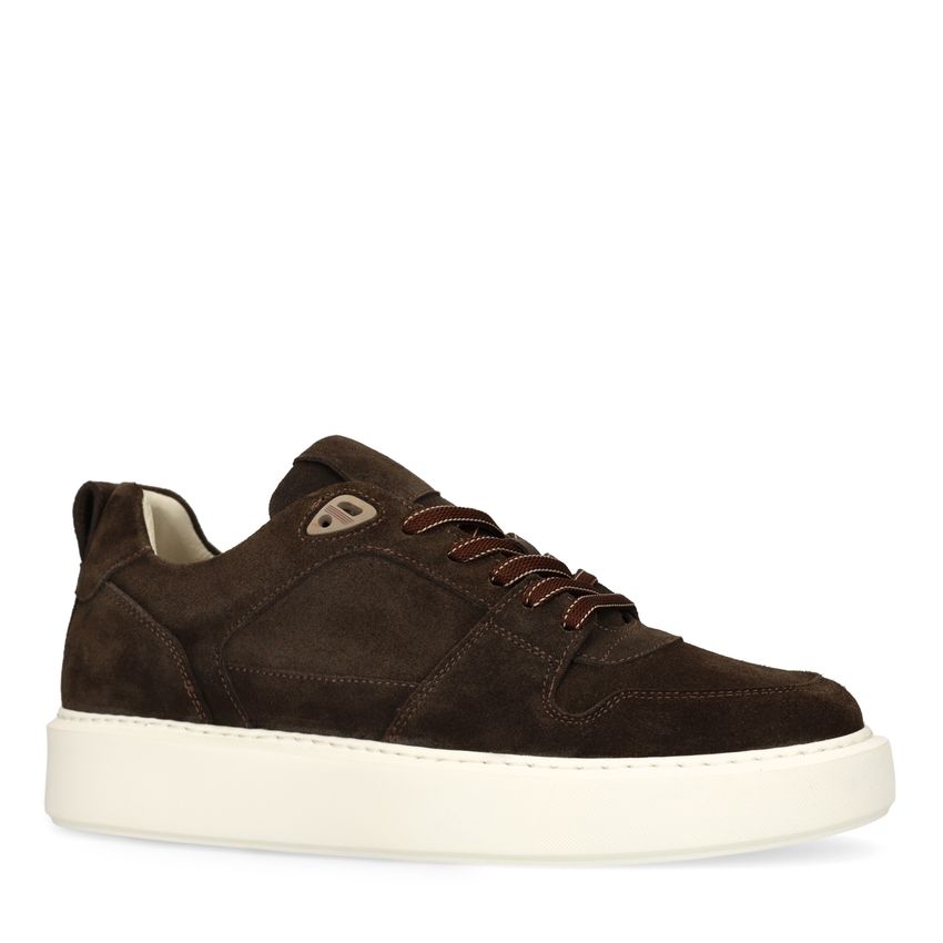 Braune Veloursleder-Sneaker