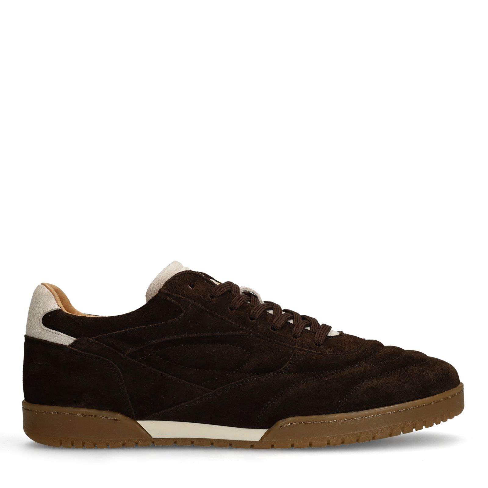 Donkerbruine suède sneakers