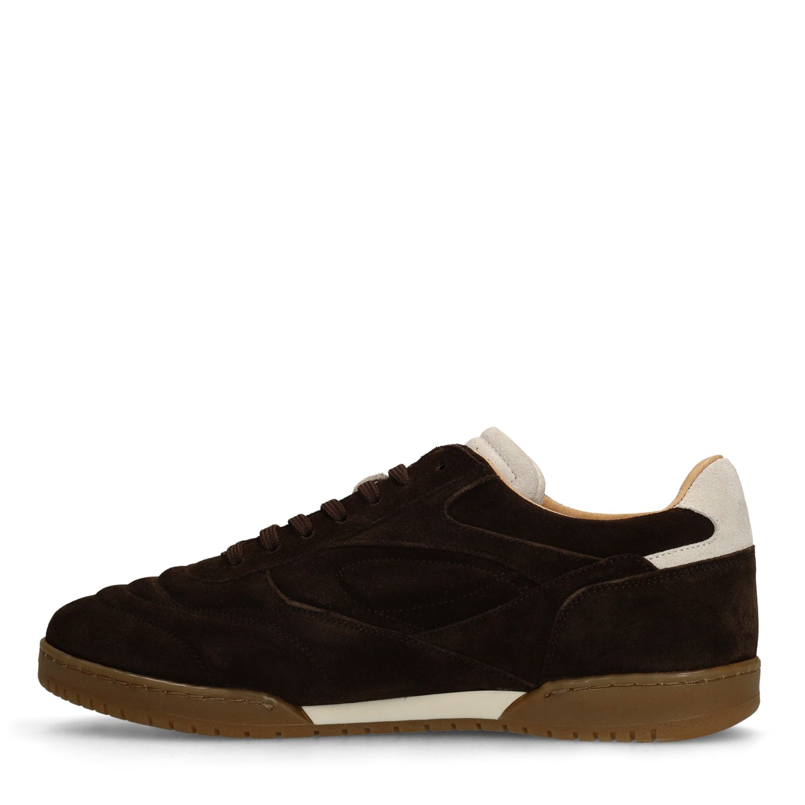 Dunkelbraune Veloursleder-Sneaker