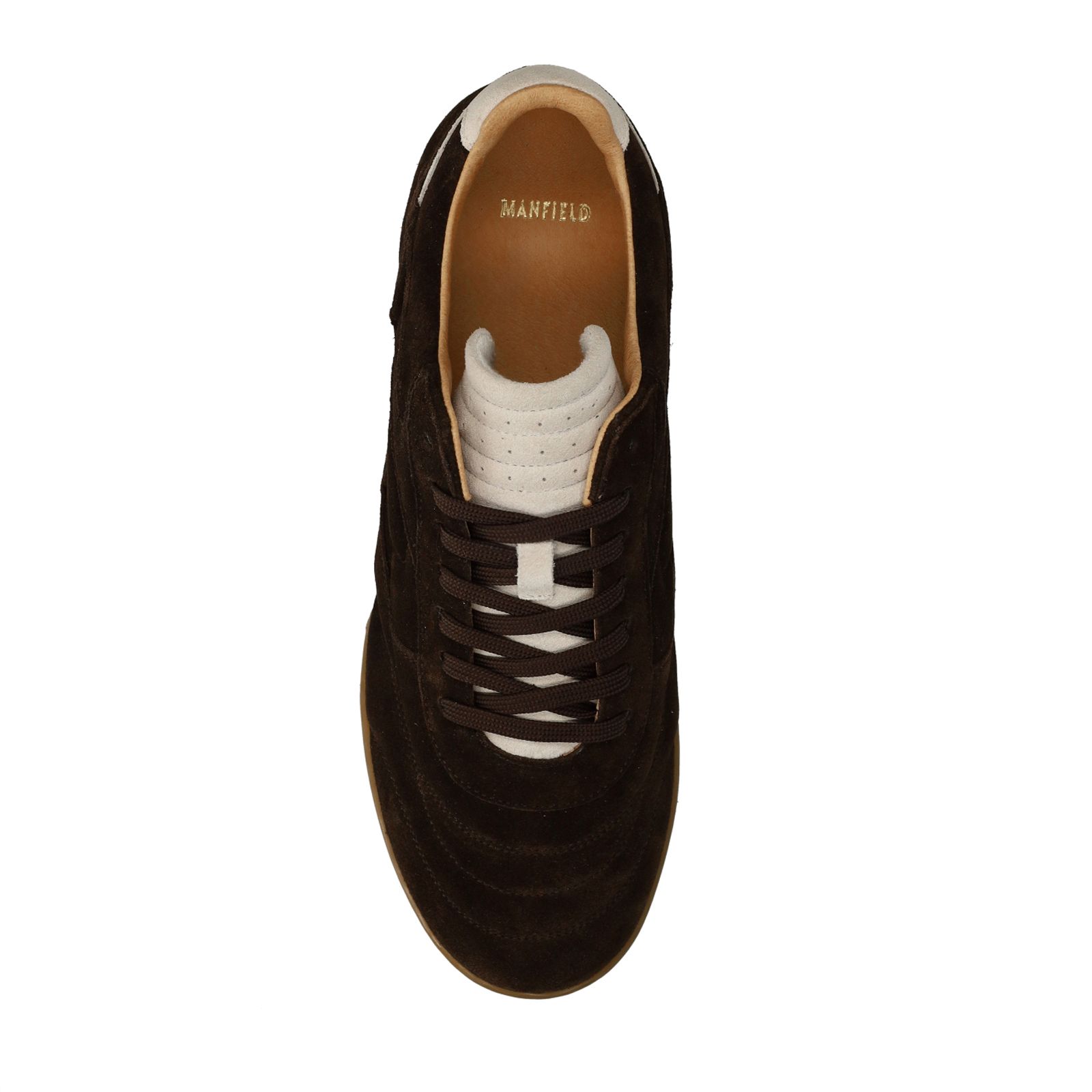 Dunkelbraune Veloursleder-Sneaker
