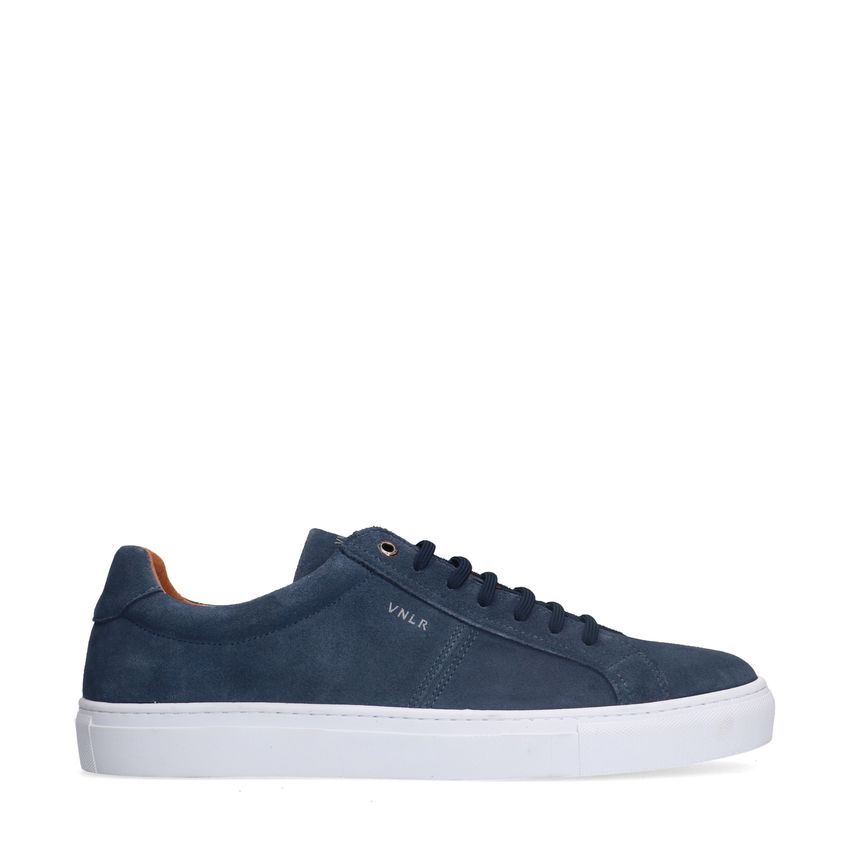 Blaue Veloursleder-Sneaker