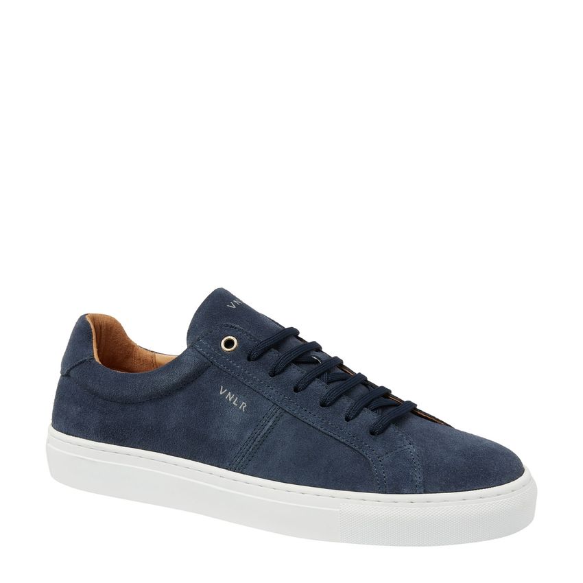 Blaue Veloursleder-Sneaker