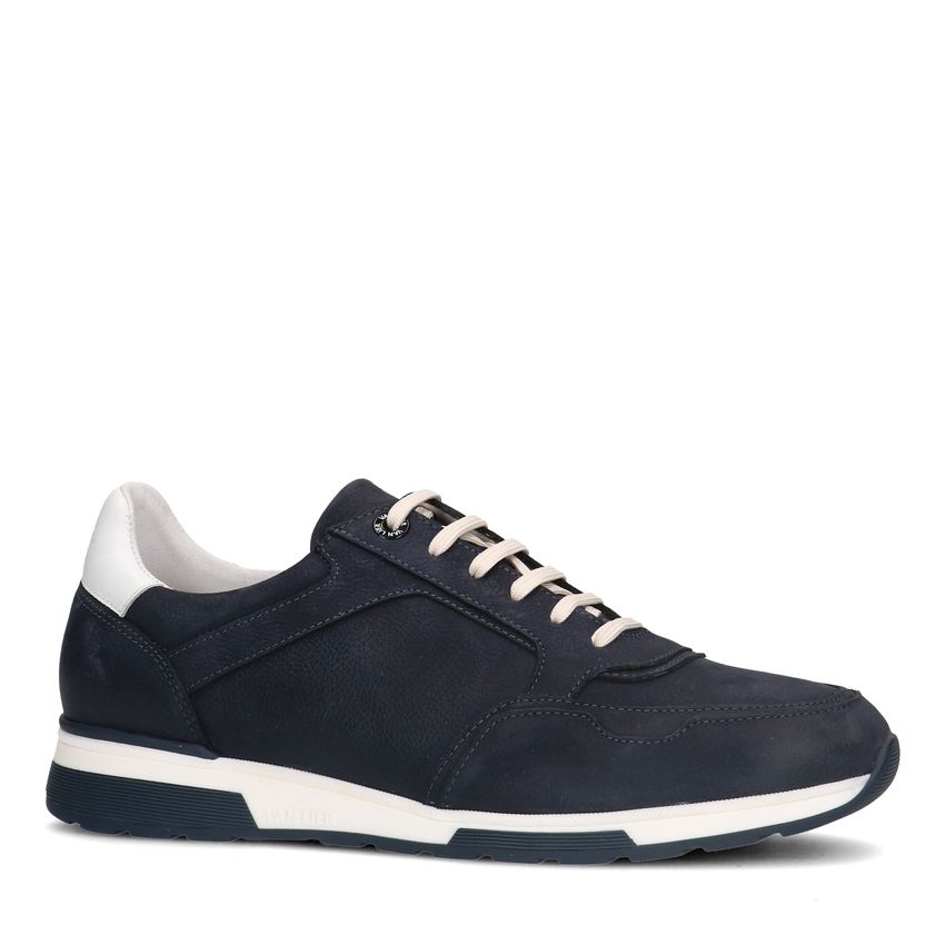 Blauwe nubuck sneakers