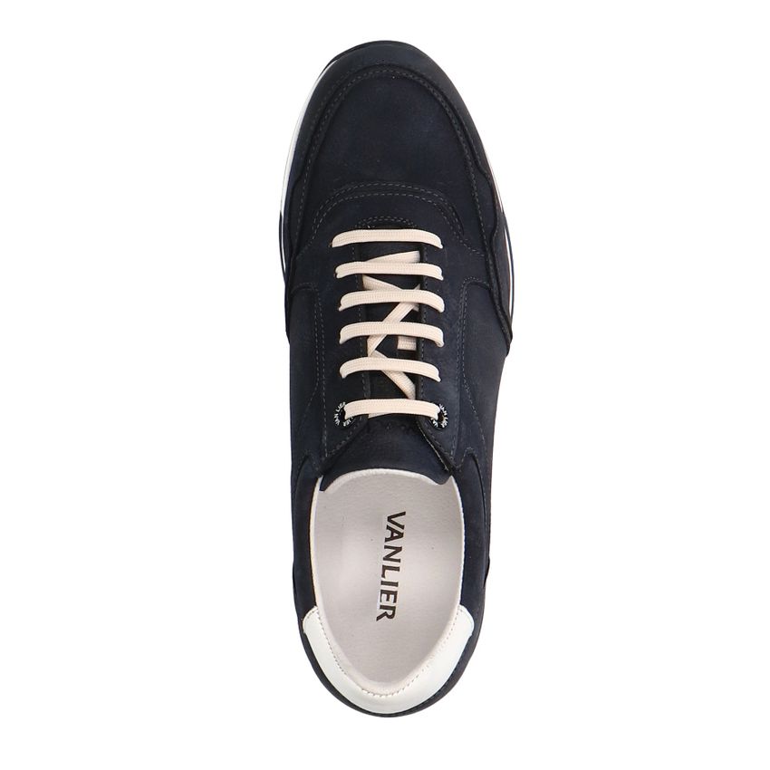 Blauwe nubuck sneakers